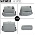 E6851 - Kono Multi Compartment Travel Shoulder Bag - Light Grey E6851 - Kono Multi Compartment Travel Shoulder Bag - Light Grey